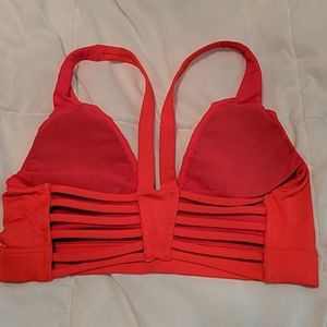Cage back sports bra